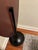 Sculptural Modernist Wood & Metal Pedestal Floor Mirror – 70” For Sale - Image 4 of 5