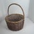 1970s Vintage Distressed Painted Round Palacek Basket For Sale - Image 5 of 9