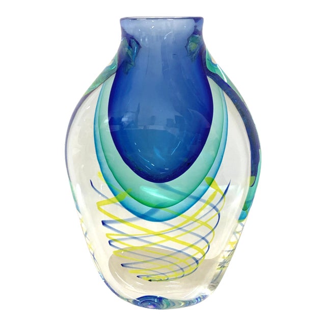 Luigi Onesto for Pauly Murano Art Glass Vase For Sale