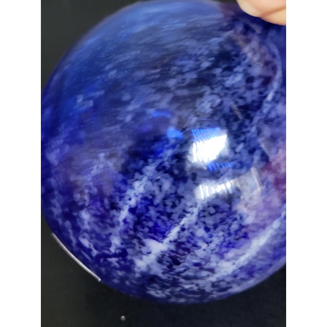 Early 21st Century 2000s Hand Blown Glass Perfume Bottle With Stopper For Sale - Image 5 of 11