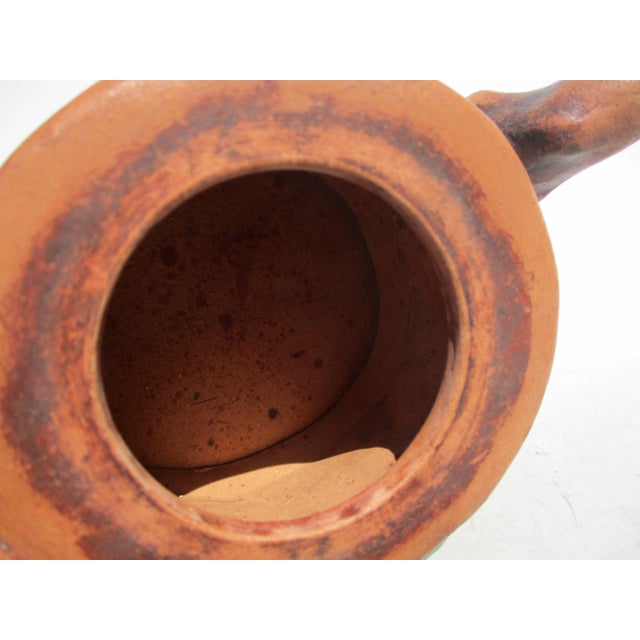 Chinese Folk Art Terra Cotta TeaPot Vintage 50s' For Sale In New York - Image 6 of 8