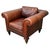 Ralph Lauren British Colonial Lounge Chair in Brown Leather, Mahogany & Brass For Sale - Image 10 of 13