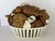 Mid 20th Century Vintage Italian Ceramic Basket of Mushrooms From Neiman Marcus For Sale - Image 5 of 14