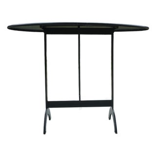 1990s Metal Round Card Table For Sale