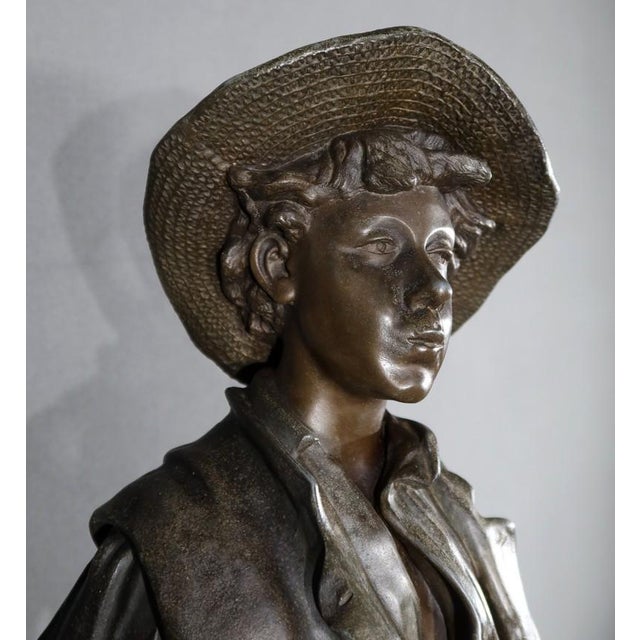 Brown Henri Weiss, Male & Female Sculptures, Late 19th Century, Regula, Set of 2 For Sale - Image 8 of 18