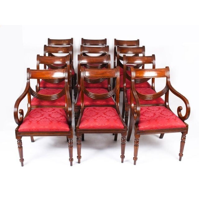 Vintage 3 Pillar Dining Table and Chairs by William Tillman, 1980s, Set of 13 For Sale - Image 14 of 18