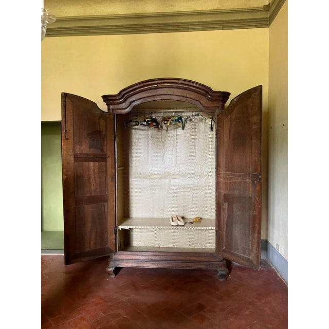 18th Century Italian Piedmontese Walnut Wardrobe For Sale - Image 12 of 13