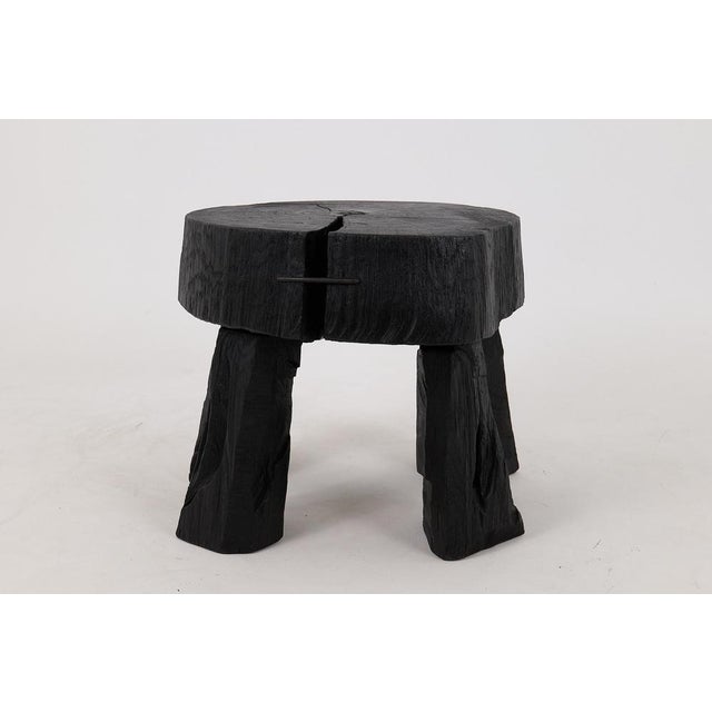 Contemporary Rustic Sculptural Coffee Table in Oak by Logniture For Sale - Image 3 of 17