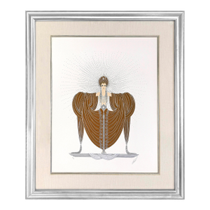 1980s Erté, Radiance (Large Hand Signed Foil Stamped Embossed Serigraph)