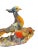 Vintage Large Italian Colorful Glazed Porcelain Pheasant Couple Sculpture For Sale - Image 4 of 13