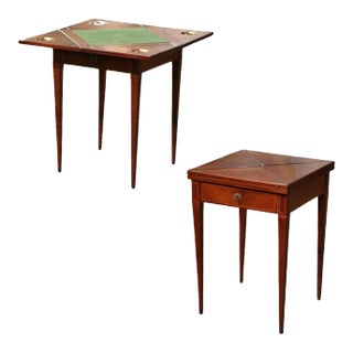 Early 20th Century French Louis XVI Mahogany Folding Card Table For Sale
