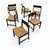 Set of 6 chairs attributed to the Dutch designer Gerard Geytenbeek for AZS Meubelen. Solid stained oak with rush seats....