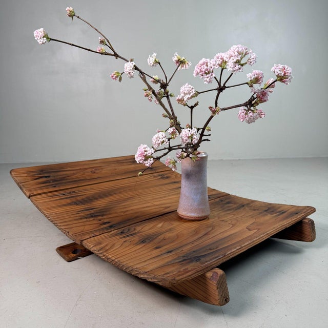 Japanese Wabi-Sabi Wooden Sugi Plateau, 1930s For Sale - Image 10 of 13