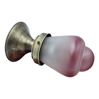 Art Deco Glass and Brass Ceiling Lamp, 1920s For Sale