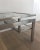Metal Brushed Steel Coffee Table with Small Glass on Each Side For Sale - Image 7 of 13