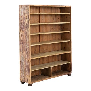 Antique Scandinavian Wooden Bookcase For Sale