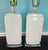 Ceramic Vintage MCM Bauer Table Lamps Ceramic Lucite White Pair For Sale - Image 7 of 12