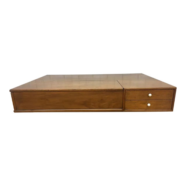 Mid Century Modern Walnut Coffee Table Designed by Kipp Stewart for Drexel For Sale