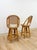 Vintage Coastal Hollywood Regency Caned Rattan Swivel Barstools Counter Height For Sale - Image 11 of 13
