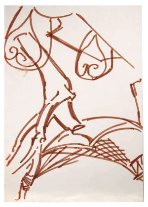 Reynold Arnould, Abstract Composition, Ink Drawing, 1970