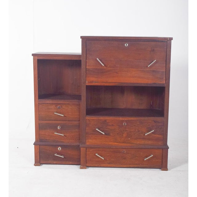 Wood Antique Portuguese Tall Cabinet, 1900 For Sale - Image 7 of 9