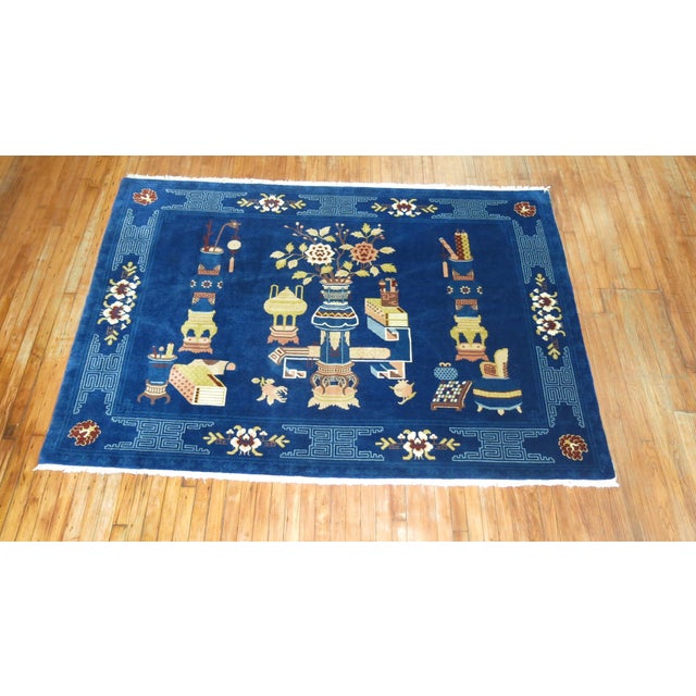 Zabihi Collection Vintage Chinese Rug - 5'4" x 7'6" For Sale - Image 4 of 18