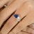Blue 18k Gold Pear Cut Sapphire Diamond Toi Et Moi Engagement Ring Size 5 For Sale - Image 8 of 12