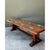 This vintage monumental monastery table is a commanding example of rustic trestle-style furniture, its expansive plank top...