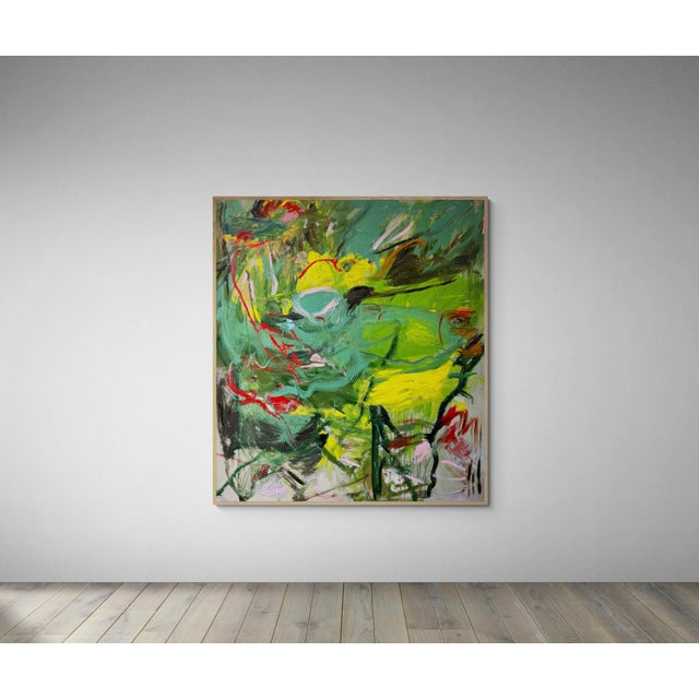 Abstract Contemporary Abstract Oil on Canvas "Summer Queen" by Petra Schott For Sale - Image 3 of 9