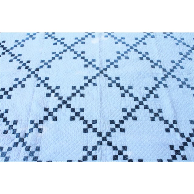 Nine Patch Postage Stamp Quilt For Sale - Image 4 of 8