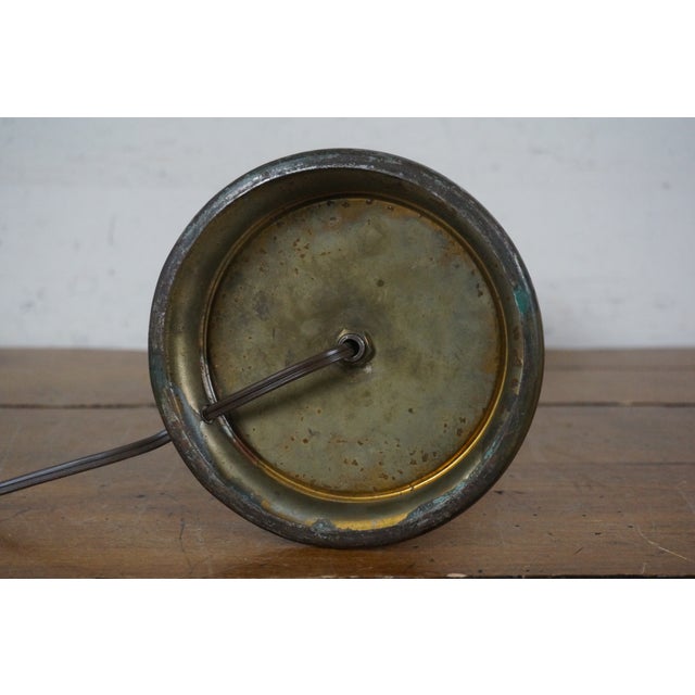 Mid 20th Century French Provincial Sevres Style Porcelain Gilt Burgundy Vanity Table Lamp For Sale - Image 12 of 12