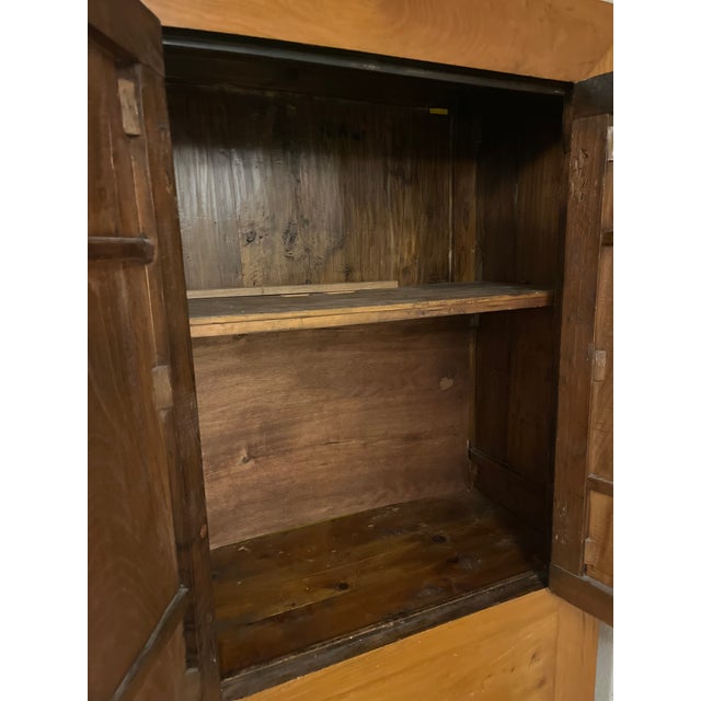Chestnut Late 19th Century Qing Dynasty Elm Armoire For Sale - Image 8 of 10