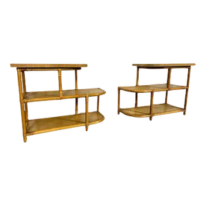 Paul Frankl Style End Tables by Tochiku of Japan
