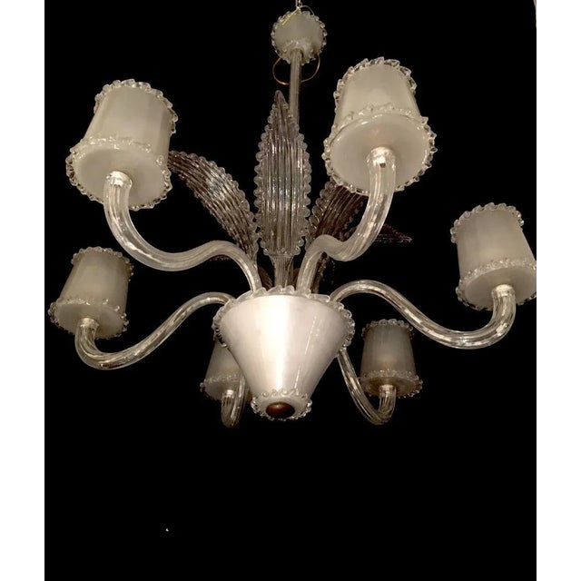 Vintage Satin Chandelier from Seguso For Sale - Image 7 of 7