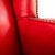 Brown Lounge Chair in Red Leather, 1950s For Sale - Image 8 of 16