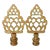 Brass Pineapple Lamp Finials - a Pair For Sale