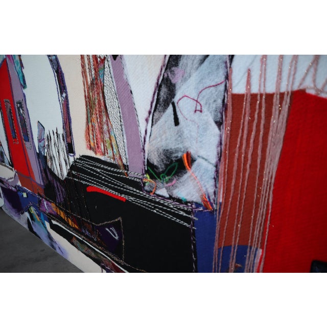 Monumental Jewish Fiber Art Wall Hanging by Smadar Lavine For Sale In Las Vegas - Image 6 of 9