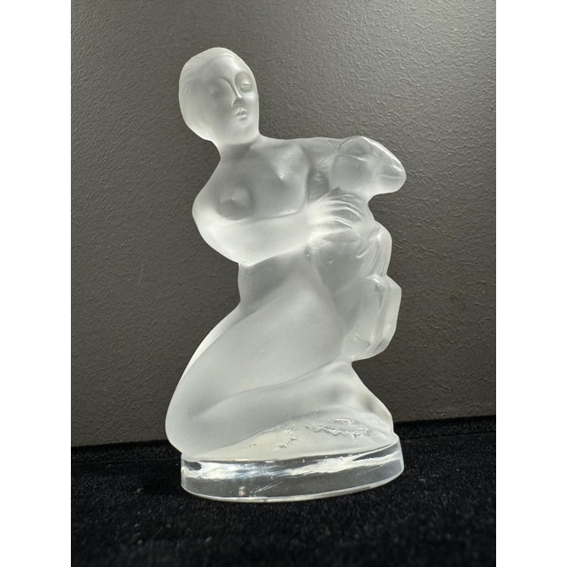 Glass Greek Mythology Series Crystal Sculpture from Lalique France, 1960s For Sale - Image 7 of 7