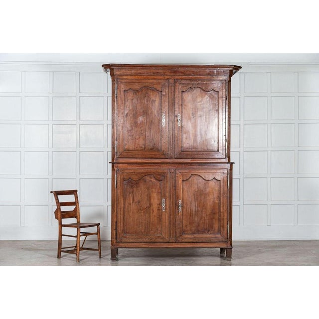 Large French Oak 2-Body Buffet, 1800 For Sale - Image 4 of 18