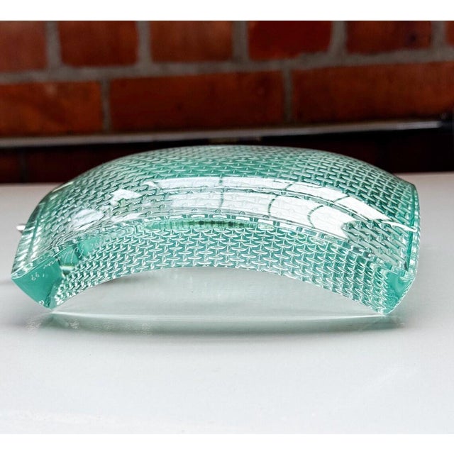 1990s Stephen Schlanser Signed Glass Ashtray: Modernist Studio Art For Sale - Image 5 of 5
