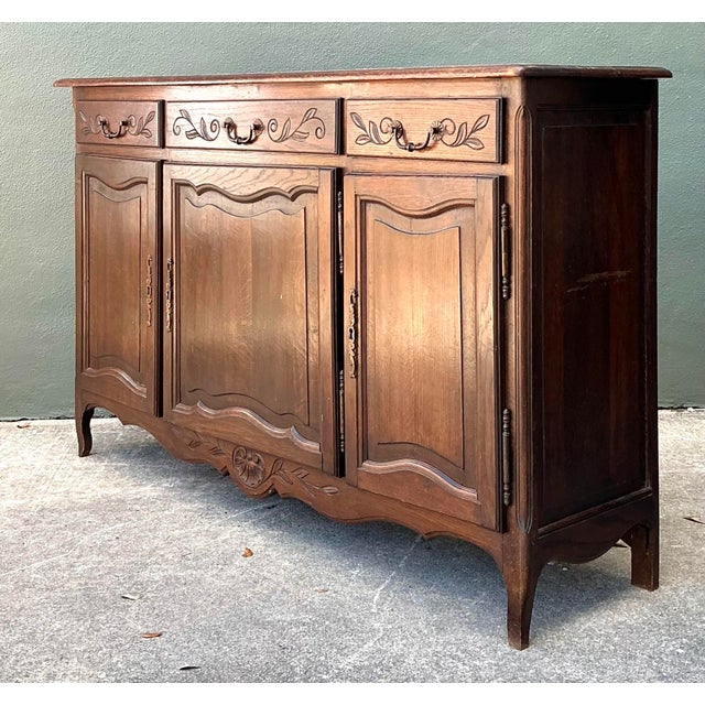 Sienna Vintage French Carved Sideboard For Sale - Image 8 of 12