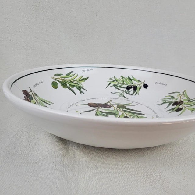 Late 20th Century Late 20th Century Williams Sonoma Olea Europaea Pasta Serving Bowl Olive Branch 13 Inch For Sale - Image 5 of 9