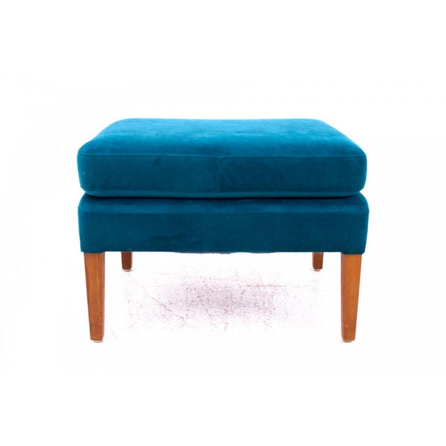 Set of 20th Century Wingback Armchair with Ottoman, Denmark, 1950s For Sale - Image 13 of 16