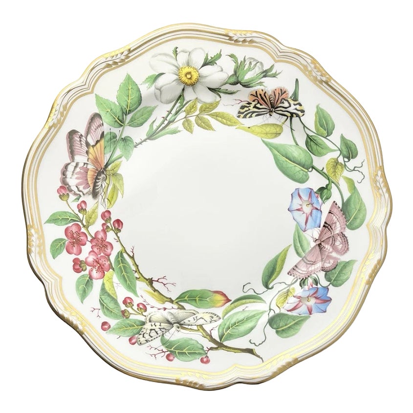 2000s Spode “Butterfly Garden” Single Bone China Dinner Plate | Chairish