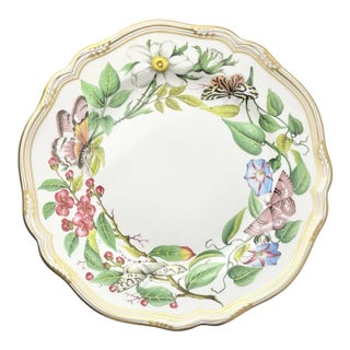 2000s Spode “Butterfly Garden” Single Bone China Dinner Plate For Sale