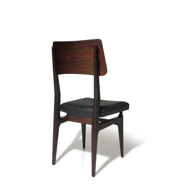 Black Mid 20th Century Forma Brazil Rosewood Dining Chairs - Set of 6 For Sale - Image 8 of 9