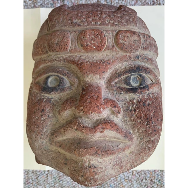Mid 20th Century Vintage Olmec Head For Sale - Image 11 of 12