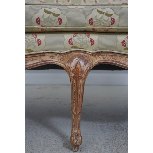 Southwood French Louis XV Style Upholstered Loveseat For Sale - Image 11 of 18
