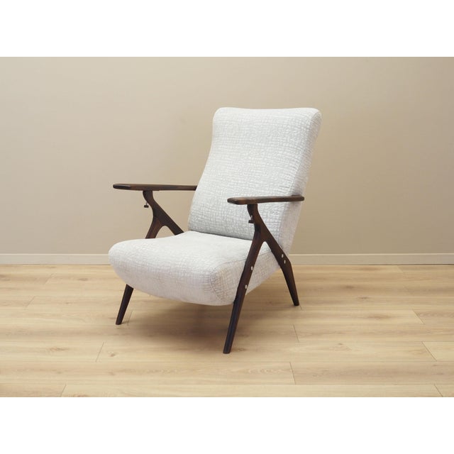 The armchair was made in the 1970s, Italian production. Structure made of beech wood. Wood after refreshing. The armchair...