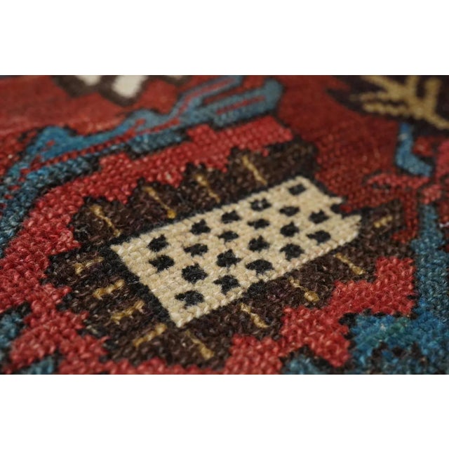 Antique Serapi Rug 3'11'' x 4'3'' For Sale In New York - Image 6 of 9